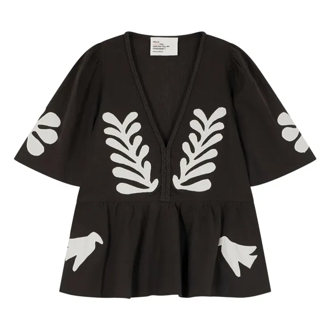 Chloe Birdy organic cotton blouse | Carbon