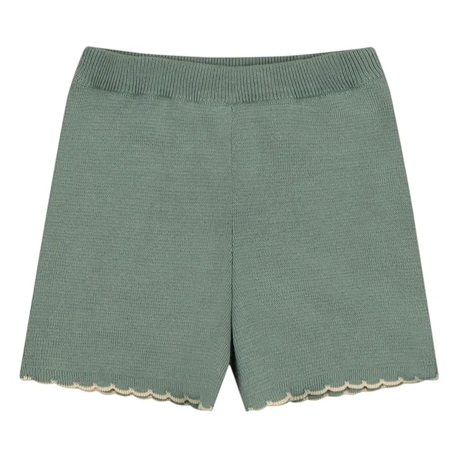 Lita Organic Cotton Shorts | Green water