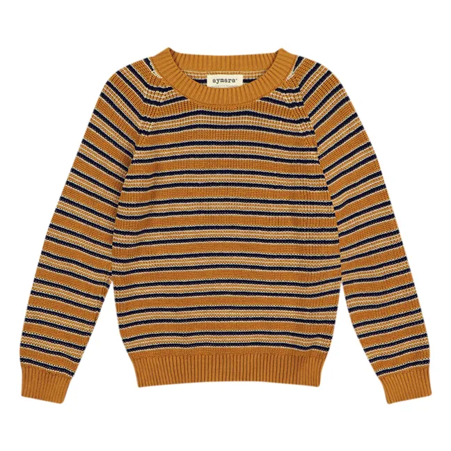 Blas Organic Cotton Stripe Sweater | Honey