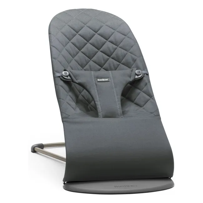 Bliss deckchair in quilted cotton | Charcoal grey