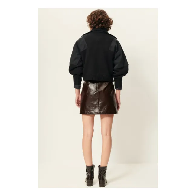 Falda de vinilo Abby | Mocha