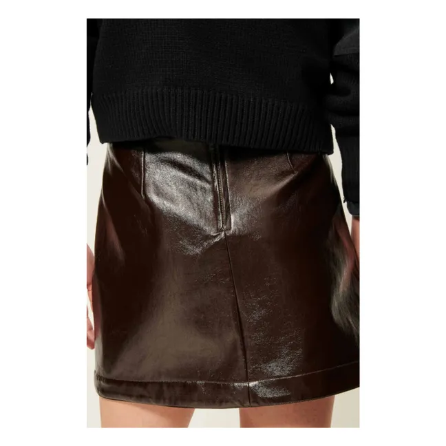 Falda de vinilo Abby | Mocha