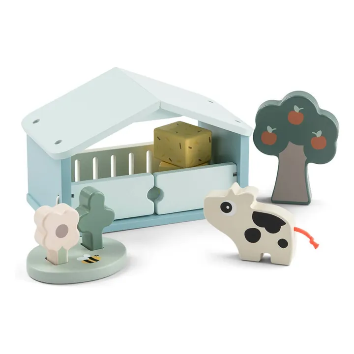 Dotti wooden barn | Orange- Product image n°0