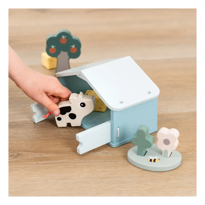 Dotti wooden barn | Orange- Product image n°2