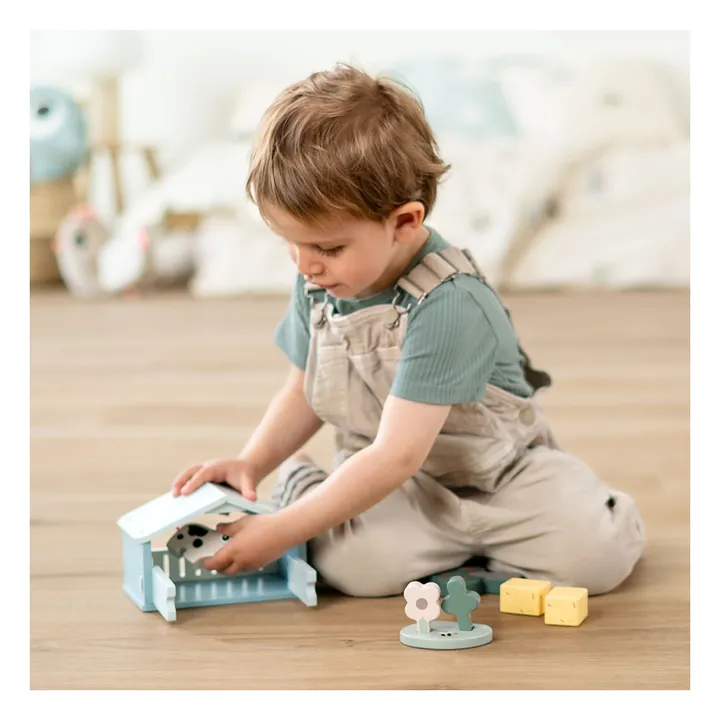 Dotti wooden barn | Orange- Product image n°1