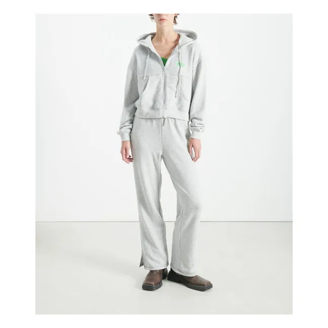 Evona Zipped Sweatshirt | Light eather grey