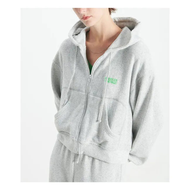 Evona Zipped Sweatshirt | Light eather grey