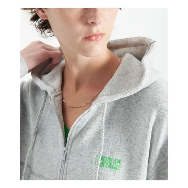 Evona Zipped Sweatshirt | Light eather grey