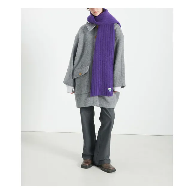 Echarpe Vitow Laine et Alpaga | Aubergine