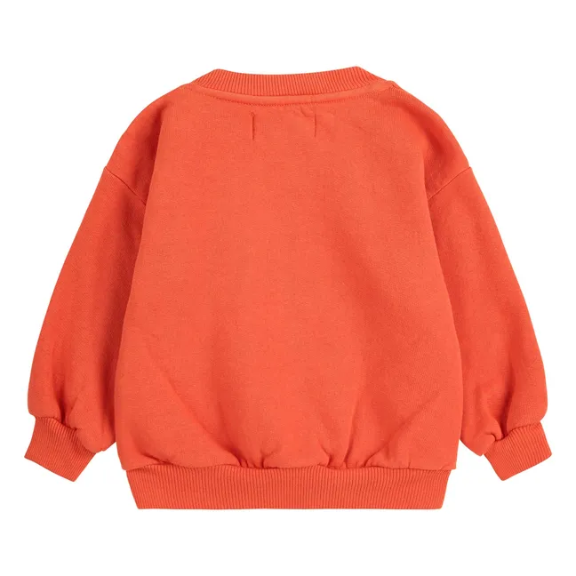 Conjunto de sudadera y jogger de algodón ecológico Thanks | Naranja