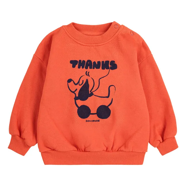 Ensemble Sweat et Jogger Thanks Coton Bio | Orange