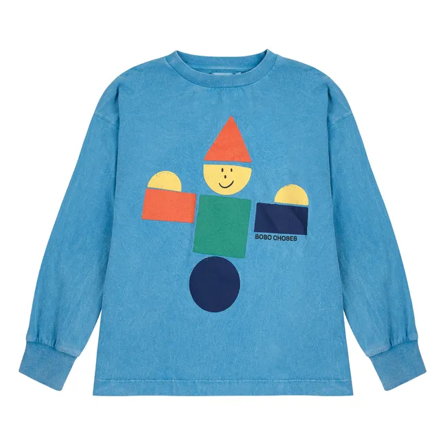 T-Shirt Holzspielzeug Bio-Baumwolle | Blau