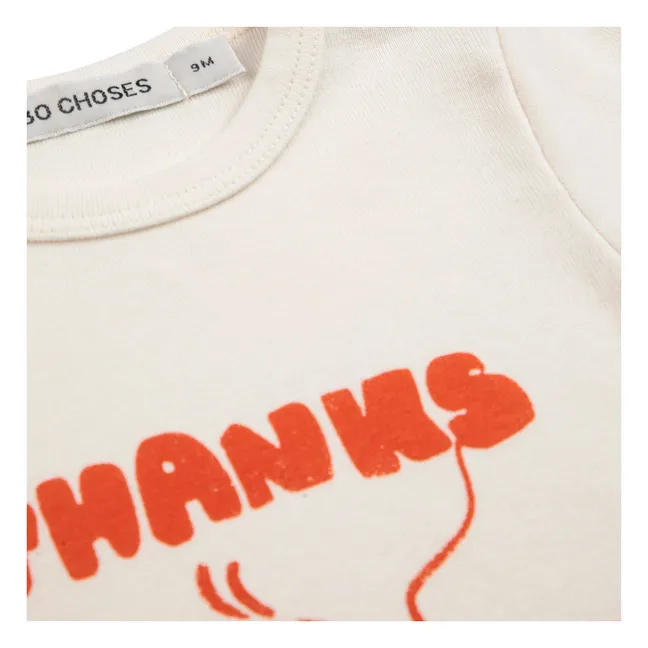 T-shirt Thanks Coton Bio | Ecru