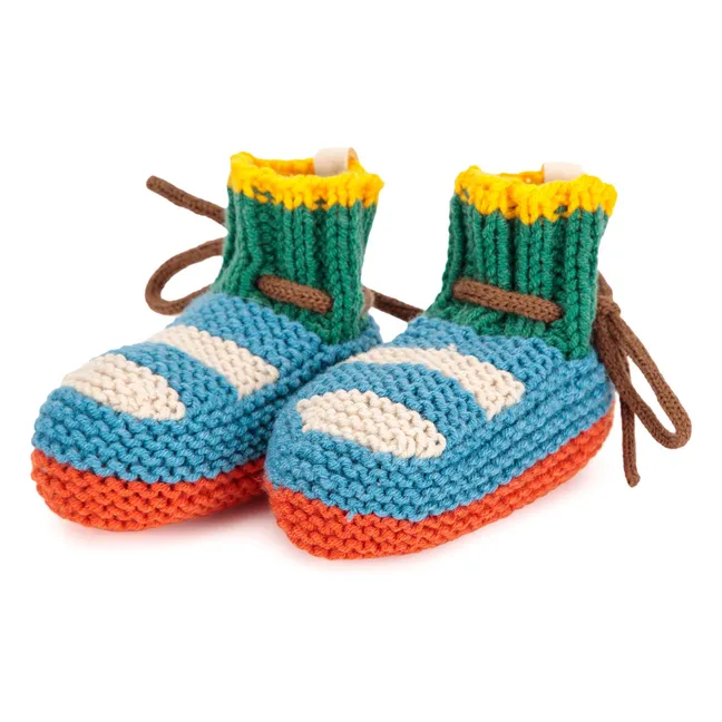 Pantofole in maglia | Blu