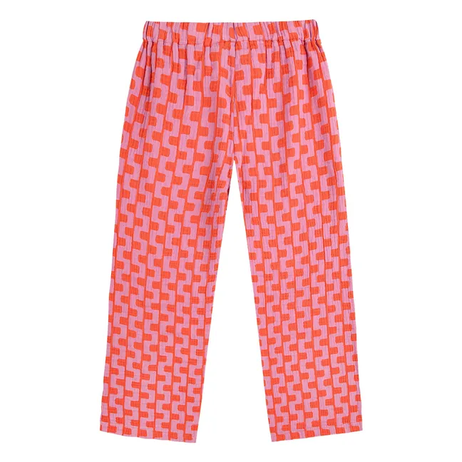 Pijama de cadena de algodón ecológico | Rosa