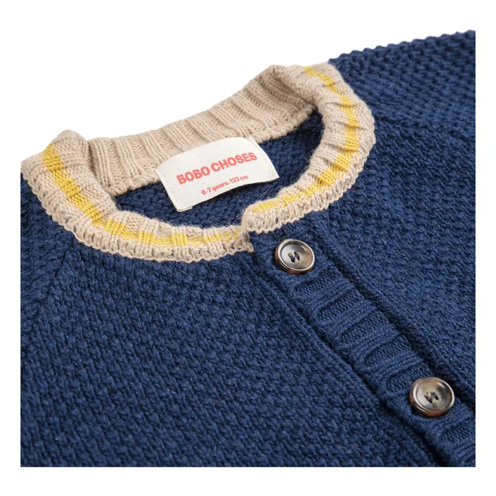 Cardigan Fun Laine et Cachemire | Bleu marine- Image produit n°3