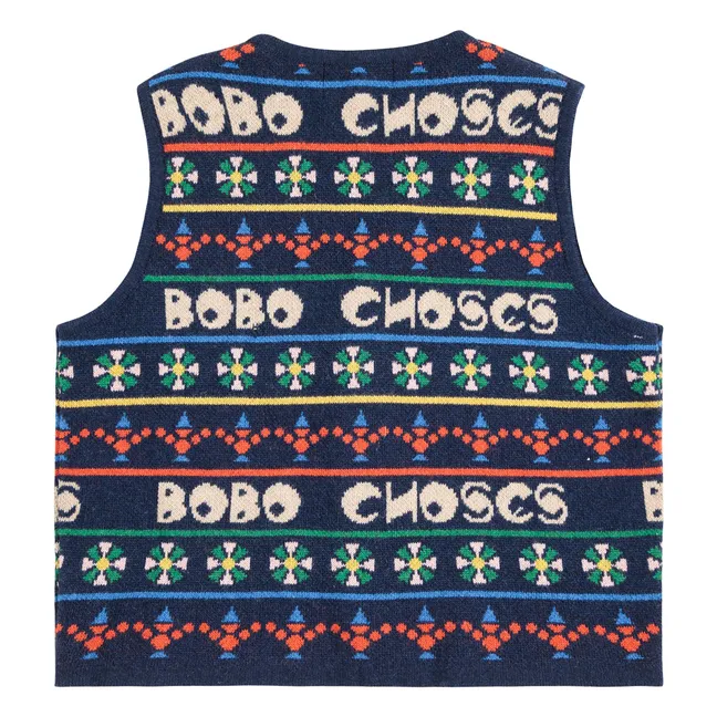 Gilet Bobo Laine et Cachemire | Bleu marine