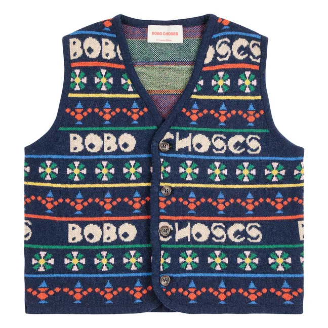 Bobo Wool and Cashmere Vest | Navy blue