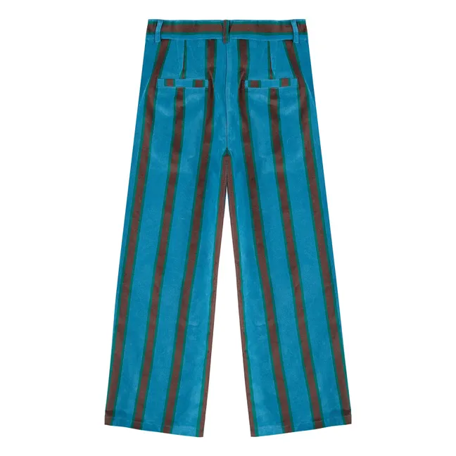 Pantaloni in velluto a righe | Blu