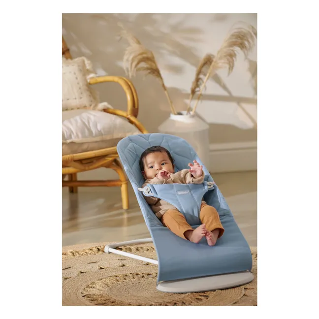 Transat Bliss en coton matelassé Pétale | Bleu