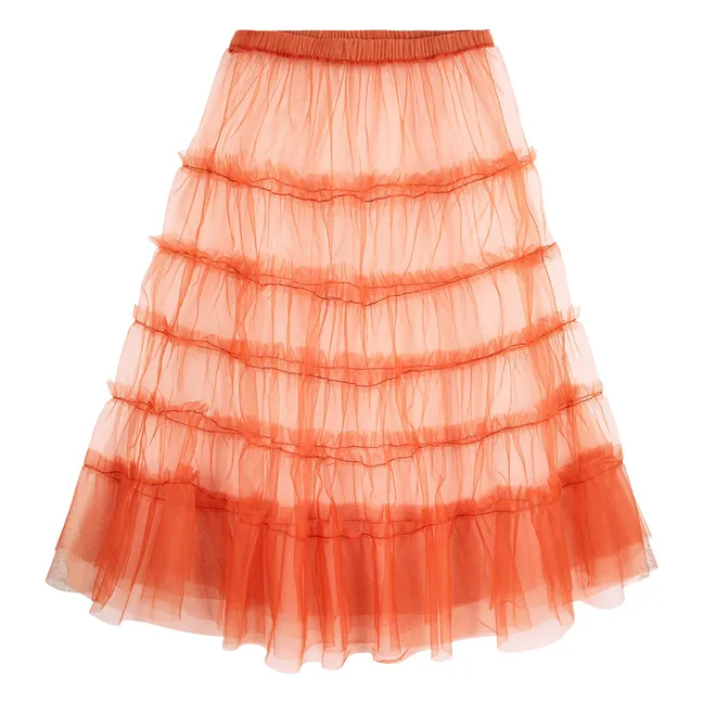 Gonna in tulle | Arancione