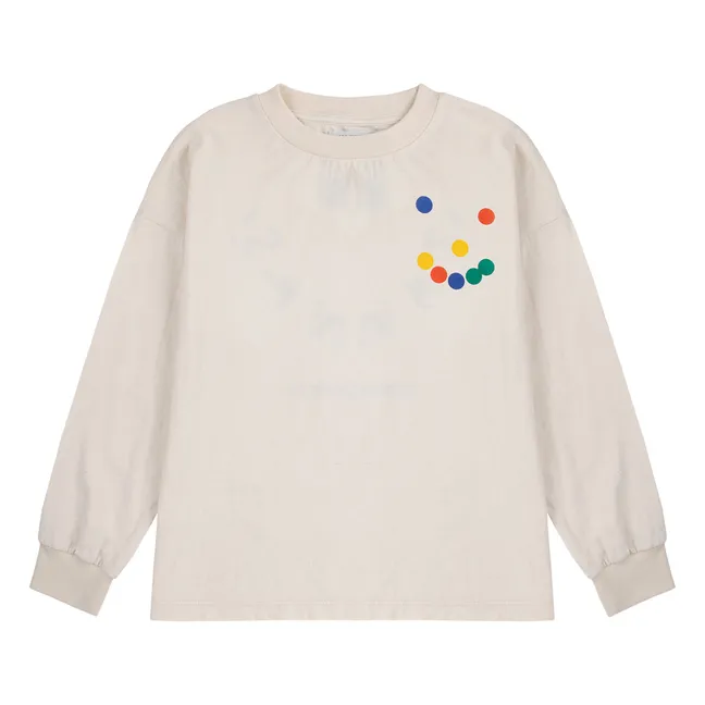 Maglietta Smile in cotone biologico | Ecru