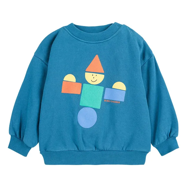 Set Sweatshirt und Jogger Holzspielzeug Bio-Baumwolle | Blau