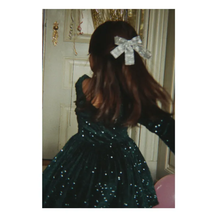 Robe Viola Pailletée | Vert foncé- Image produit n°6