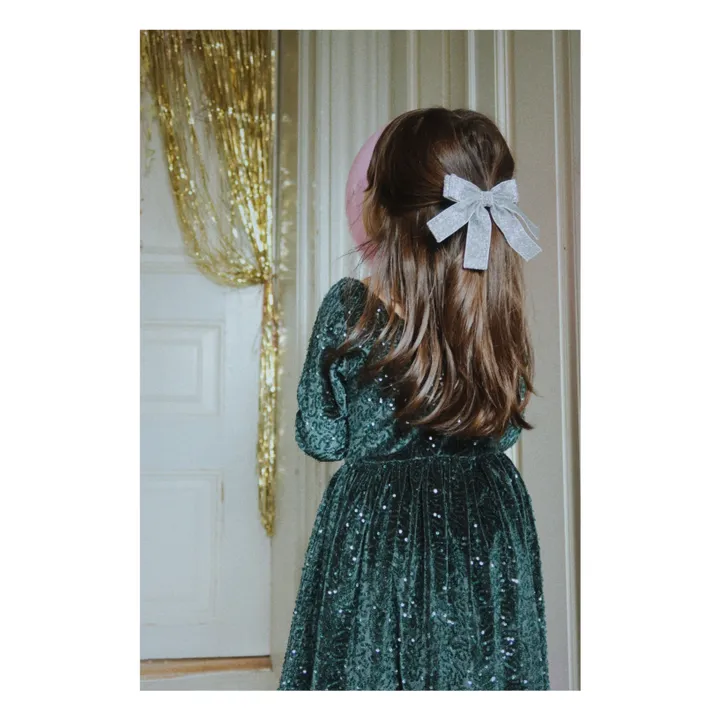 Robe Viola Pailletée | Vert foncé- Image produit n°2