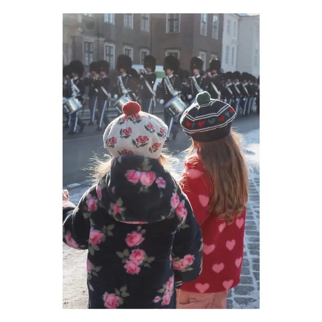 Manteau Façon Fourrure Fuzzie Fibres Recyclées | Rouge