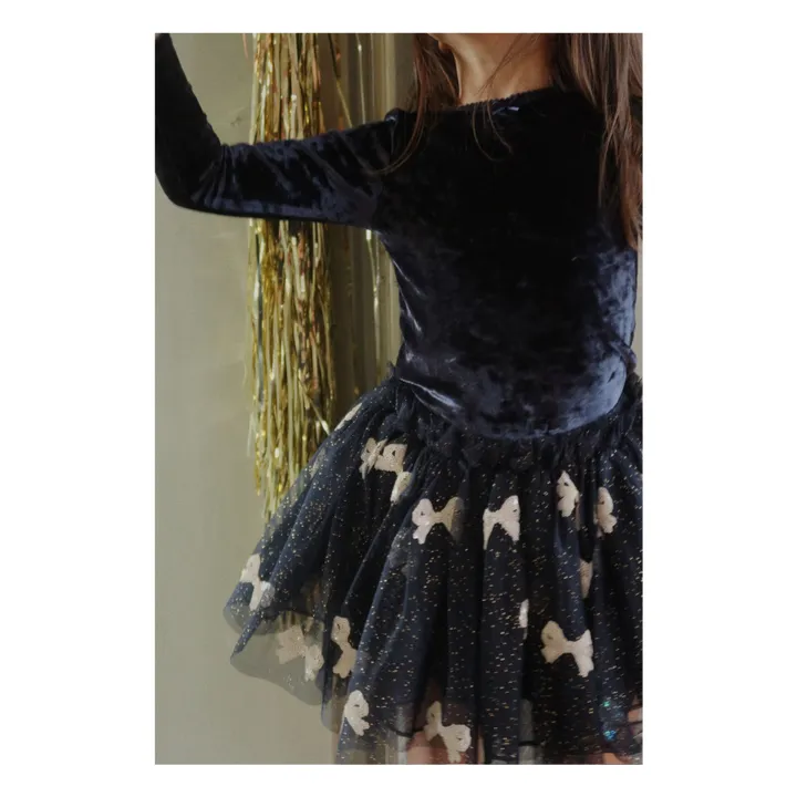 T-shirt Carlito Velours Fibres Recyclées | Bleu marine- Image produit n°1