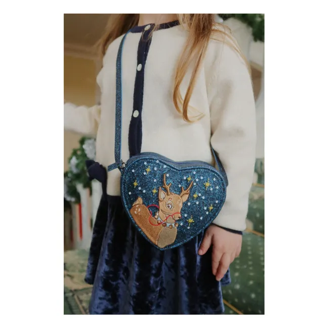 Carlito Velvet skirt Recycled fibers | Navy blue