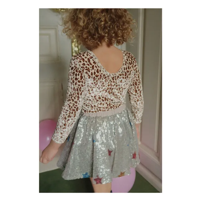 Carlito Camiseta de terciopelo leopardo Fibras recicladas | Beige