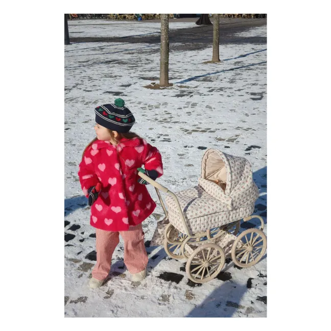 Belou Hearts Organic Cotton Beret | Navy blue