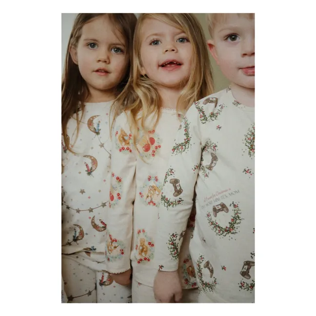 Pijama Lunes Algodón Ecológico | Crudo