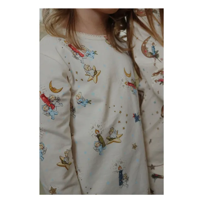 Pyjama Engel aus Bio-Baumwolle | Seidenfarben