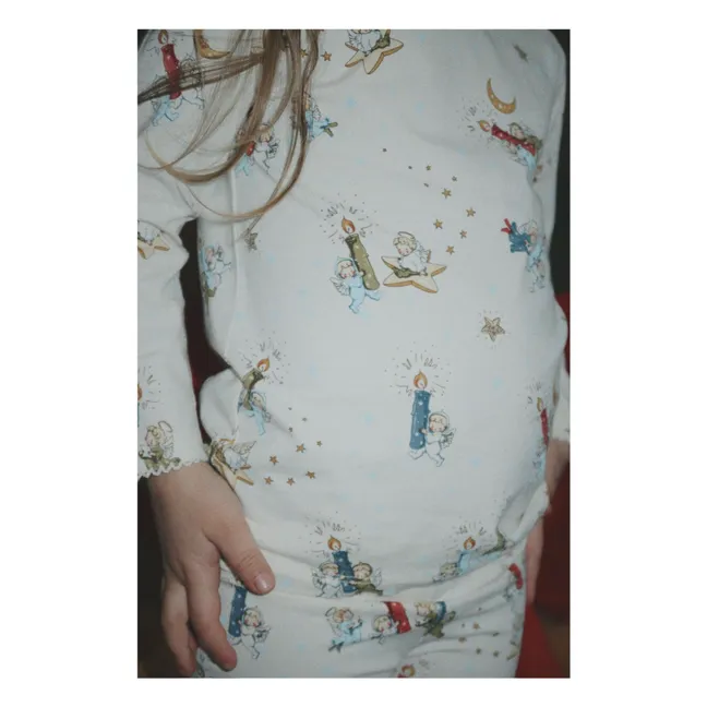 Pyjama Engel aus Bio-Baumwolle | Seidenfarben