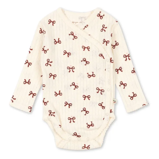 Body gekreuzt Minnie Spitzenknoten Bio-Baumwolle | Beige