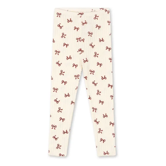 Minnie Knots - Gambale in cotone organico con motivo a punta | Beige