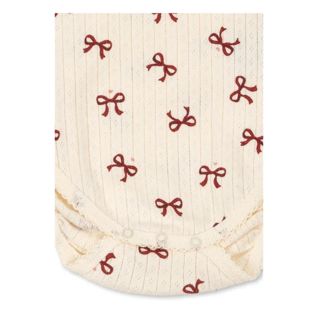 Body Minnie Nodi a punta in cotone biologico | Beige