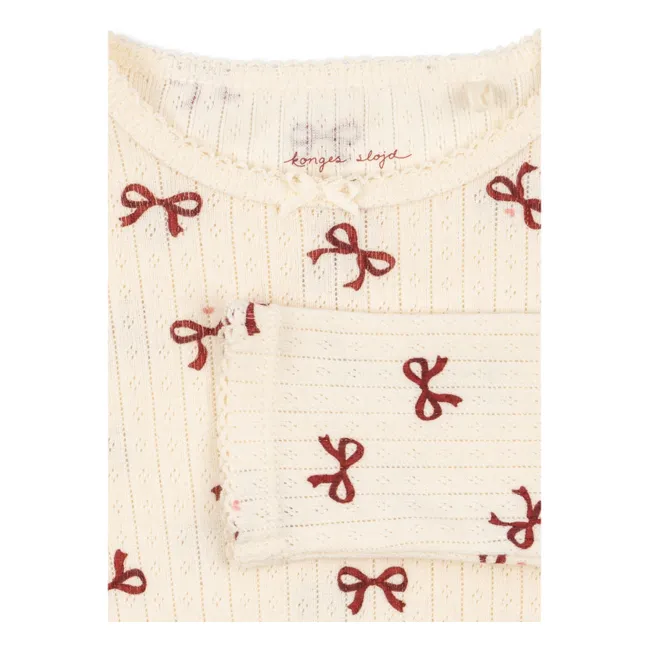 Minnie Bodysuit Pointelle Knots Organic Cotton | Beige