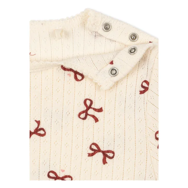 Body Minnie Nodi a punta in cotone biologico | Beige