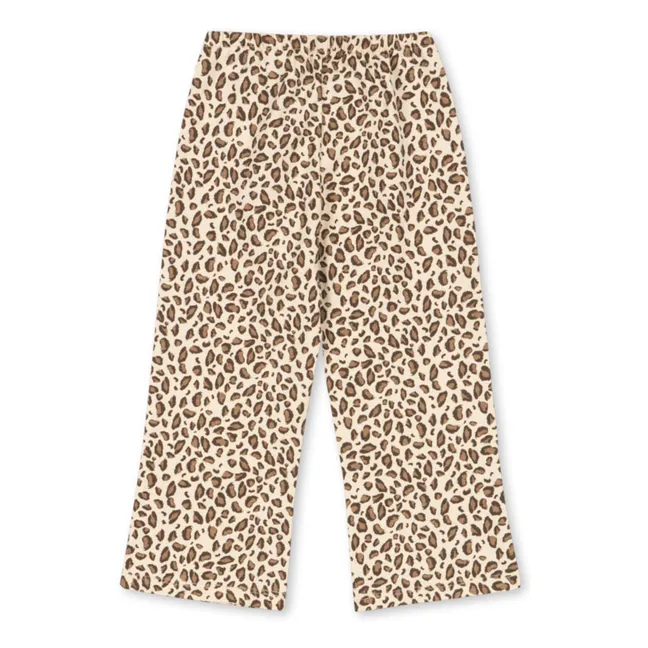 Pantalon Drey Léopard Coton Bio | Beige