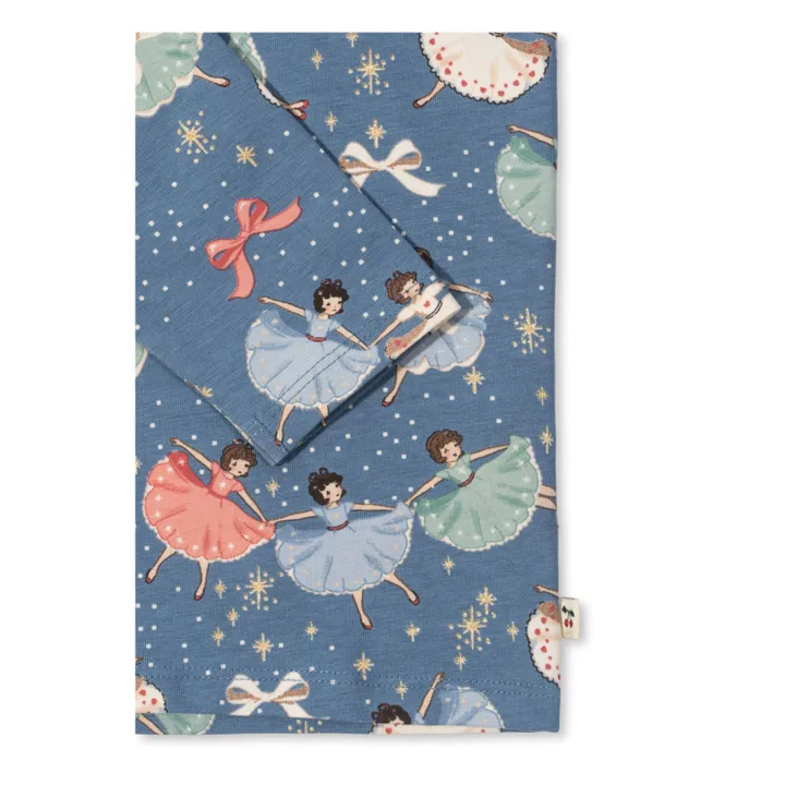 Pyjama Ballerines Coton Bio | Bleu- Image produit n°3