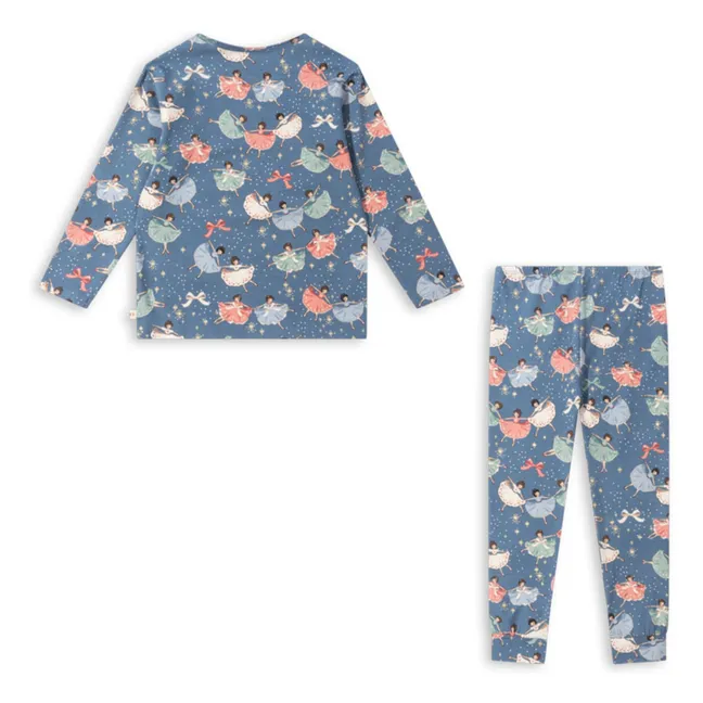 Organic cotton ballerina pyjamas | Blue