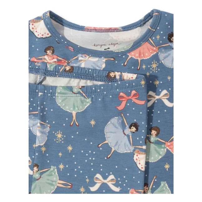 Pijama bailarina de algodón ecológico | Azul