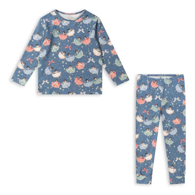 Pigiama ballerina in cotone biologico | Blu
