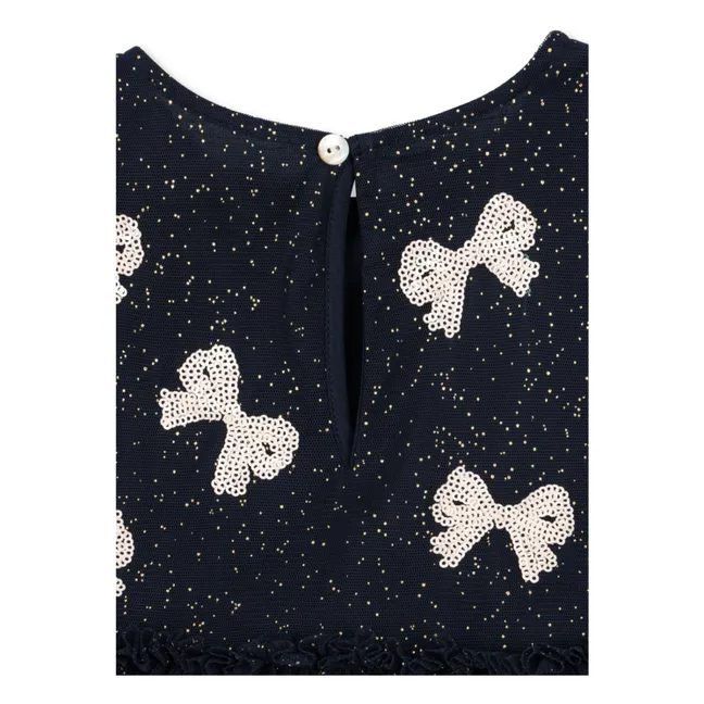 Kleid Yvonne Pailletten | Nachtblau