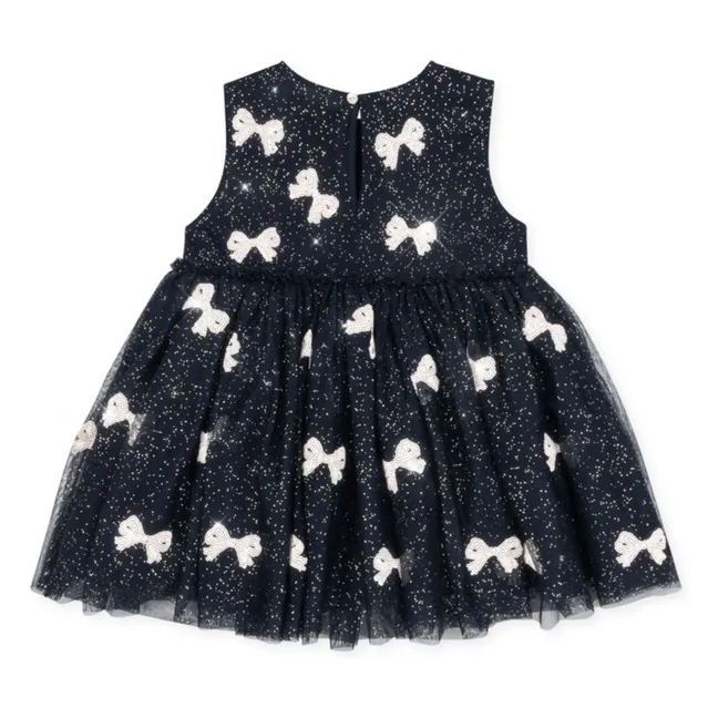 Kleid Yvonne Pailletten | Nachtblau