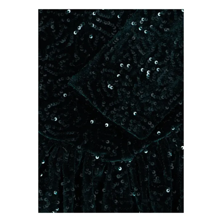 Robe Viola Pailletée | Vert foncé- Image produit n°5
